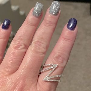Diamonique fashion ring